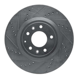 Dynamic Friction 2004-2011 Mazda RX-8 Front Left Drilled & Slotted Silver Brake Rotor by Dynamic Friction Company 631-80043L