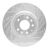 Dynamic Friction 2004-2011 Mazda RX-8 Front Right Drilled & Slotted Silver Brake Rotor by Dynamic Friction Company 631-80043R