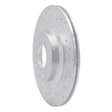 Dynamic Friction 2004-2011 Mazda RX-8 Rear Left Drilled & Slotted Silver Brake Rotor by Dynamic Friction Company 631-80044L