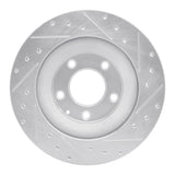 Dynamic Friction 2004-2011 Mazda RX-8 Rear Left Drilled & Slotted Silver Brake Rotor by Dynamic Friction Company 631-80044L