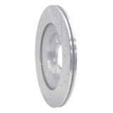 Dynamic Friction 2004-2011 Mazda RX-8 Rear Left Drilled & Slotted Silver Brake Rotor by Dynamic Friction Company 631-80044L