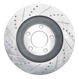 Dynamic Friction 2004-2011 Mazda RX-8 Rear Right Drilled & Slotted Silver Brake Rotor by Dynamic Friction Company 631-80044R