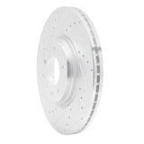 Dynamic Friction 2006-2007 Mazda 6 Front Left Drilled & Slotted Silver Brake Rotor by Dynamic Friction Company 631-80045L