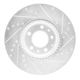 Dynamic Friction 2006-2007 Mazda 6 Front Left Drilled & Slotted Silver Brake Rotor by Dynamic Friction Company 631-80045L