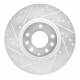 Dynamic Friction 2006-2007 Mazda 6 Front Left Drilled & Slotted Silver Brake Rotor by Dynamic Friction Company 631-80045L
