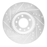 Dynamic Friction 2006-2007 Mazda 6 Front Right Drilled & Slotted Silver Brake Rotor by Dynamic Friction Company 631-80045R