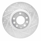 Dynamic Friction 2006-2007 Mazda 6 Front Right Drilled & Slotted Silver Brake Rotor by Dynamic Friction Company 631-80045R