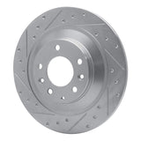 Dynamic Friction 2006-2007 Mazda 6 Rear Left Drilled & Slotted Silver Brake Rotor by Dynamic Friction Company 631-80046L
