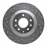 Dynamic Friction 2006-2007 Mazda 6 Rear Left Drilled & Slotted Silver Brake Rotor by Dynamic Friction Company 631-80046L