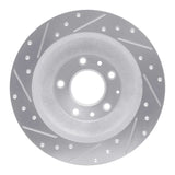 Dynamic Friction 2006-2007 Mazda 6 Rear Right Drilled & Slotted Silver Brake Rotor by Dynamic Friction Company 631-80046R