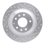 Dynamic Friction 2006-2007 Mazda 6 Rear Right Drilled & Slotted Silver Brake Rotor by Dynamic Friction Company 631-80046R