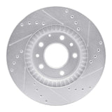 Dynamic Friction 2006-2015 Mazda MX-5 Miata Front Left Drilled & Slotted Silver Brake Rotor by Dynamic Friction Company 631-80047L