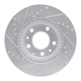 Dynamic Friction 2006-2015 Mazda MX-5 Miata Front Right Drilled & Slotted Silver Brake Rotor by Dynamic Friction Company 631-80047R