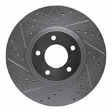 Dynamic Friction 2007-2013 Mazda 3 Front Left Drilled & Slotted Silver Brake Rotor by Dynamic Friction Company 631-80048L