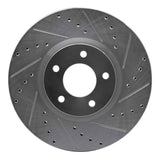 Dynamic Friction 2007-2013 Mazda 3 Front Right Drilled & Slotted Silver Brake Rotor by Dynamic Friction Company 631-80048R