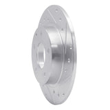 Dynamic Friction 2014-2016 Mazda 3 Rear Right Drilled & Slotted Silver Brake Rotor by Dynamic Friction Company 631-80049R
