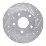 Dynamic Friction 2014-2016 Mazda 3 Rear Right Drilled & Slotted Silver Brake Rotor by Dynamic Friction Company 631-80049R