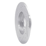 Dynamic Friction 2014-2016 Mazda 3 Rear Right Drilled & Slotted Silver Brake Rotor by Dynamic Friction Company 631-80049R