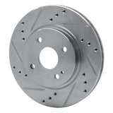 Dynamic Friction 2011-2015 Mazda 2 (Mexico) Front Left Drilled & Slotted Silver Brake Rotor by Dynamic Friction Company 631-80050L