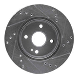 Dynamic Friction 2011-2015 Mazda 2 (Mexico) Front Left Drilled & Slotted Silver Brake Rotor by Dynamic Friction Company 631-80050L