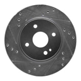 Dynamic Friction 2011-2015 Mazda 2 (Mexico) Front Left Drilled & Slotted Silver Brake Rotor by Dynamic Friction Company 631-80050L