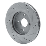 Dynamic Friction 2011-2015 Mazda 2 (Mexico) Front Left Drilled & Slotted Silver Brake Rotor by Dynamic Friction Company 631-80050L