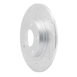 Dynamic Friction 2014-2021 Mazda 6 Rear Left Drilled & Slotted Silver Brake Rotor by Dynamic Friction Company 631-80051L