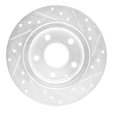 Dynamic Friction 2014-2021 Mazda 6 Rear Left Drilled & Slotted Silver Brake Rotor by Dynamic Friction Company 631-80051L