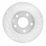 Dynamic Friction 2014-2021 Mazda 6 Rear Left Drilled & Slotted Silver Brake Rotor by Dynamic Friction Company 631-80051L