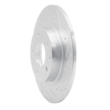 Dynamic Friction 2014-2021 Mazda 6 Rear Right Drilled & Slotted Silver Brake Rotor by Dynamic Friction Company 631-80051R