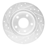 Dynamic Friction 2014-2021 Mazda 6 Rear Right Drilled & Slotted Silver Brake Rotor by Dynamic Friction Company 631-80051R