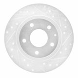 Dynamic Friction 2014-2021 Mazda 6 Rear Right Drilled & Slotted Silver Brake Rotor by Dynamic Friction Company 631-80051R