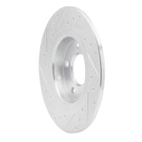Dynamic Friction 2014-2021 Mazda 6 Rear Right Drilled & Slotted Silver Brake Rotor by Dynamic Friction Company 631-80051R