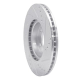 Dynamic Friction 2014-2024 Mazda 3 Front Left Drilled & Slotted Silver Brake Rotor by Dynamic Friction Company 631-80052L
