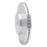 Dynamic Friction 2014-2024 Mazda CX-3 Front Right Drilled & Slotted Silver Brake Rotor by Dynamic Friction Company 631-80052R