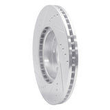 Dynamic Friction 2014-2024 Mazda CX-3 Front Right Drilled & Slotted Silver Brake Rotor by Dynamic Friction Company 631-80052R