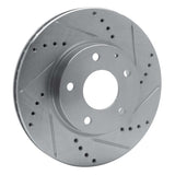 Dynamic Friction 2014-2024 Mazda 3 Front Right Drilled & Slotted Silver Brake Rotor by Dynamic Friction Company 631-80053R