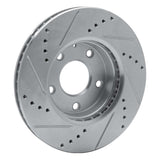 Dynamic Friction 2014-2024 Mazda 3 Front Right Drilled & Slotted Silver Brake Rotor by Dynamic Friction Company 631-80053R