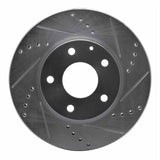 Dynamic Friction 2014-2024 Mazda 3 Front Right Drilled & Slotted Silver Brake Rotor by Dynamic Friction Company 631-80053R