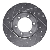 R1 Concepts 1986-1993 Mazda B2600 Front Right Drilled & Slotted Silver Brake Rotor