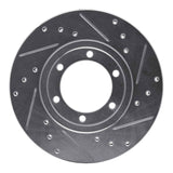 R1 Concepts 1986-1993 Mazda B2600 Front Right Drilled & Slotted Silver Brake Rotor