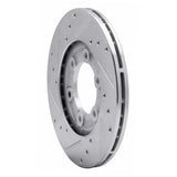 R1 Concepts 1986-1993 Mazda B2600 Front Right Drilled & Slotted Silver Brake Rotor