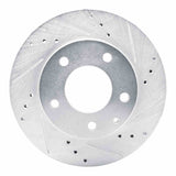 R1 Concepts 1992-1993 Mazda MPV Front Right Drilled & Slotted Silver Brake Rotor by R1 Concepts 631-80059R