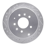 R1 Concepts 1992-2006 Mazda 929 Rear Left Drilled & Slotted Silver Brake Rotor by R1 Concepts 631-80061L