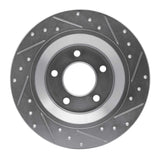 Dynamic Friction 2006-2015 Mazda 5 Rear Left Drilled & Slotted Silver Brake Rotor by Dynamic Friction Company 631-80064L
