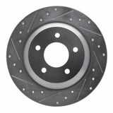 Dynamic Friction 2006-2015 Mazda 5 Rear Left Drilled & Slotted Silver Brake Rotor by Dynamic Friction Company 631-80064L