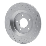 Dynamic Friction 2006-2015 Mazda 5 Rear Left Drilled & Slotted Silver Brake Rotor by Dynamic Friction Company 631-80064L
