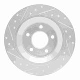 Dynamic Friction 2006-2015 Mazda 5 Rear Right Drilled & Slotted Silver Brake Rotor by Dynamic Friction Company 631-80064R