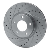 Dynamic Friction 2004-2015 Mazda 3 Front Left Drilled & Slotted Silver Brake Rotor by Dynamic Friction Company 631-80065L