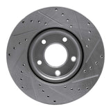 Dynamic Friction 2004-2015 Mazda 3 Front Left Drilled & Slotted Silver Brake Rotor by Dynamic Friction Company 631-80065L